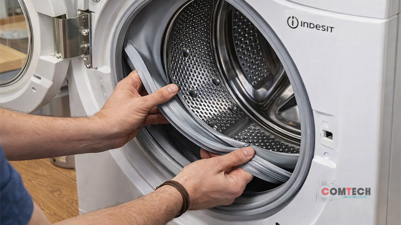 تعویض لاستیک درب ماشین لباسشویی