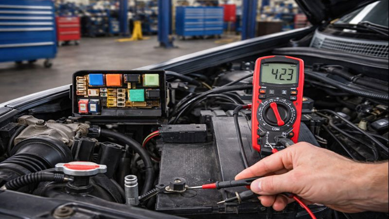 علت برق دزدی ماشین (برق کشی اضافی)، خوابیدن باتری خودرو