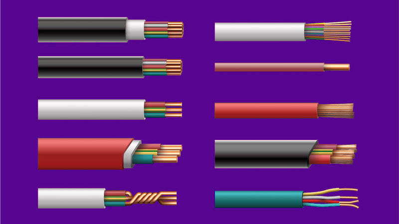 انواع سیم‌ها و کابل‌های مورد استفاده در برق‌کشی ساختمان