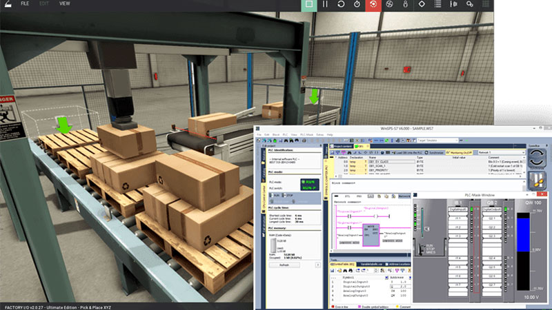 کاربرد نرم‌افزار Factory I/O در شبیه‌سازی PLC