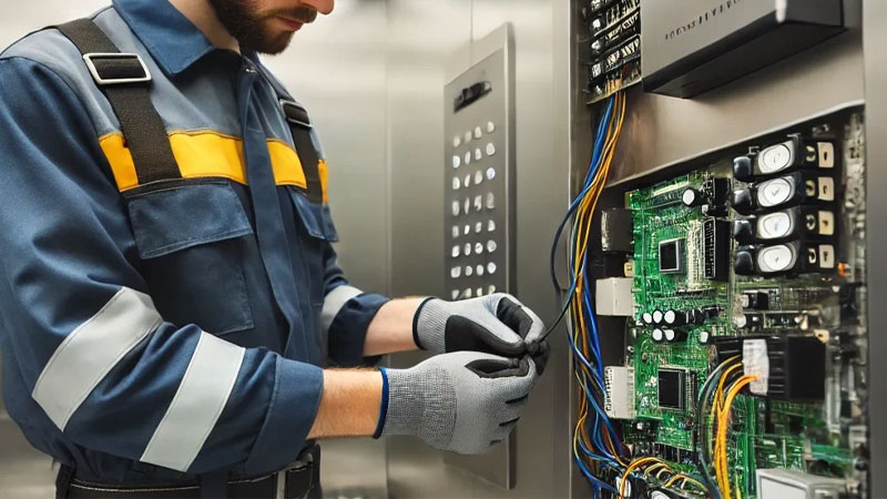 نمونه سوالات فنی و حرفه‌ای برای نصاب و تعمیرکار آسانسور