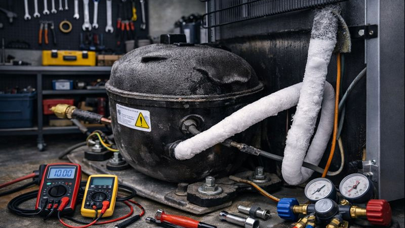 یخ زدن لوله پشت یخچال؛ از کمبود گاز تا خرابی ترموستات