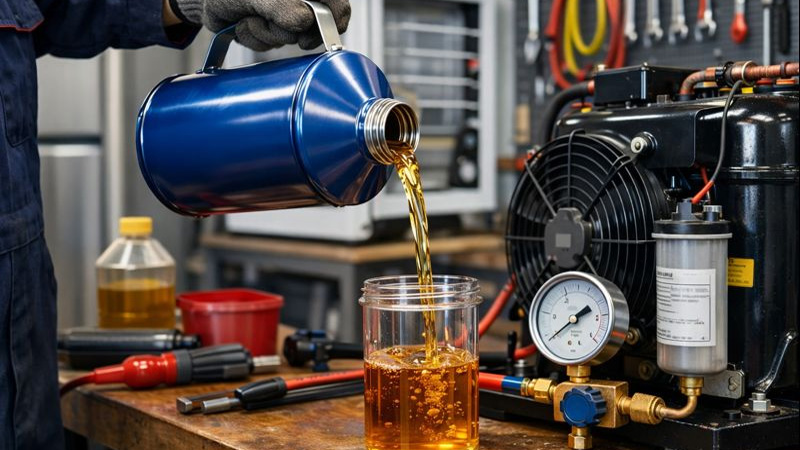 مراحل تعویض روغن کمپرسور یخچال